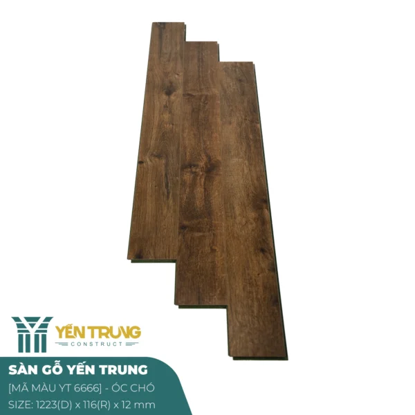 Sàn gỗ YT 6666 (gỗ óc chó)