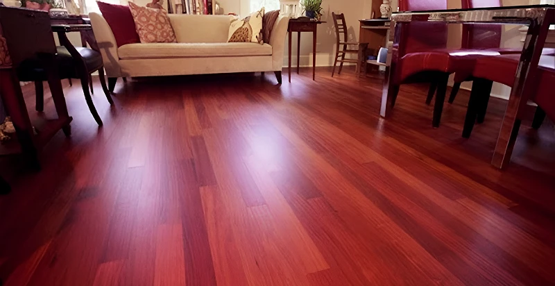 Mẫu sàn gỗ hương lào màu đỏ đậm