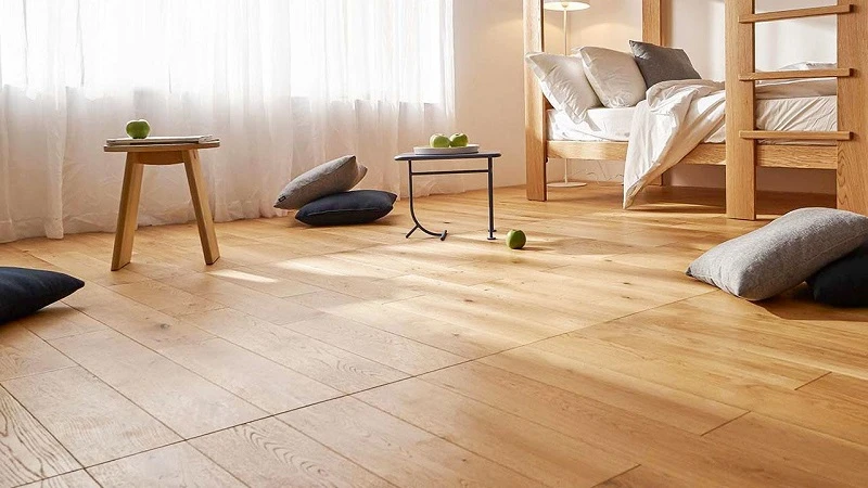 Mẫu sàn gỗ hương vàng phong cách Châu Âu