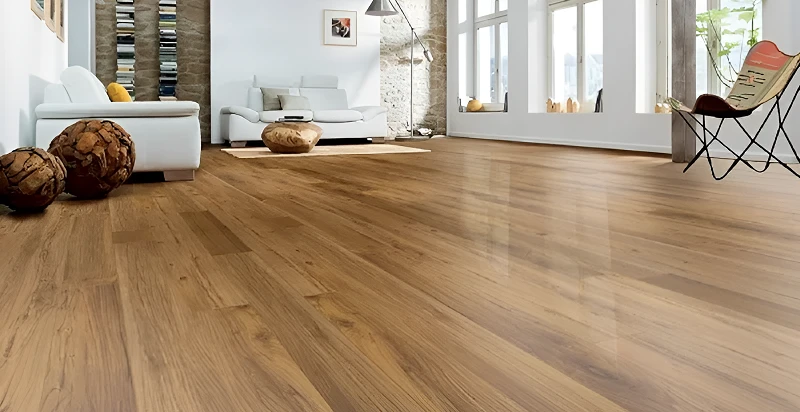 Mẫu sàn gỗ hương vàng phủ mờ