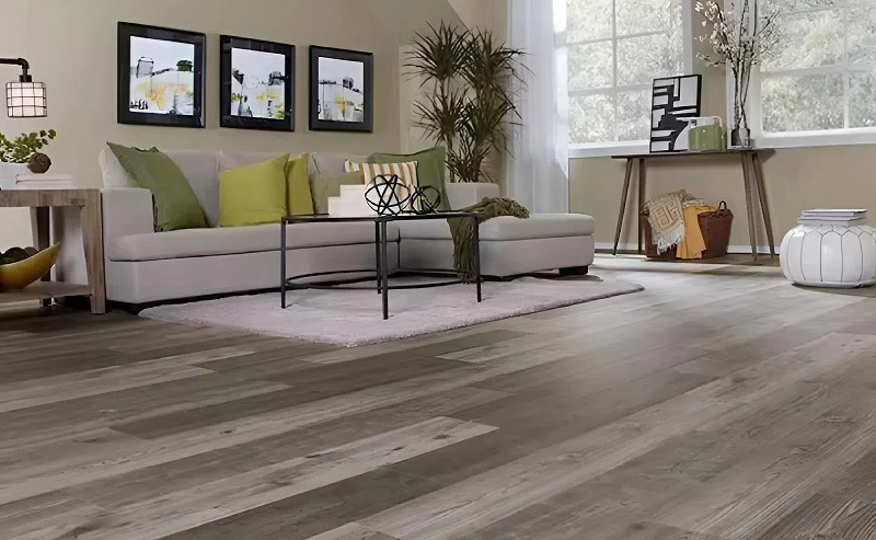 Mẫu sàn gỗ 8mm màu xám hiện đại