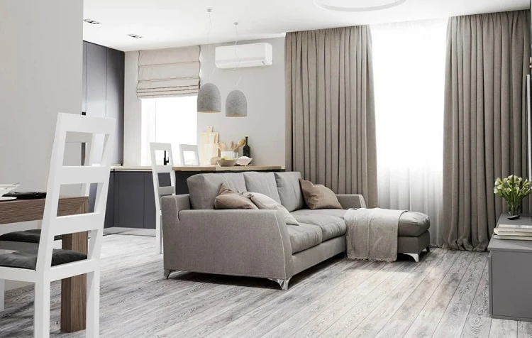 Sàn gỗ màu xám lông chuột đẹp
