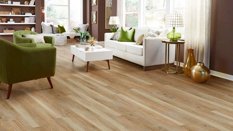 Ứng dụng của sàn gỗ công nghiệp trong phòng khách