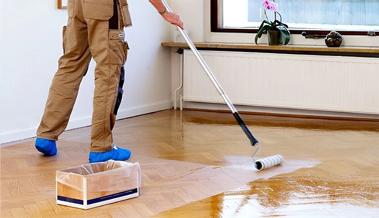Vệ sinh sạch sẽ sàn gỗ sau khi lắp đặt