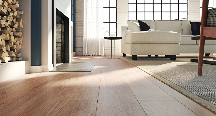 Kiểu lát sàn gỗ thẳng mạch so le 1/2