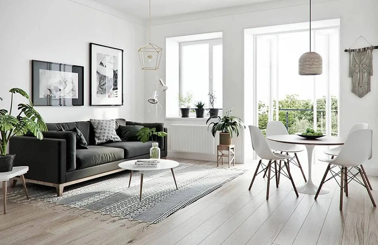 Thiết kế nội thất với sàn gỗ phong cách Bắc Âu